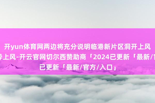 开yun体育网两边将充分说明临港新片区洞开上风和轨制立异上风-开云官网切尔西赞助商「2024已更新「最新/官方/入口」